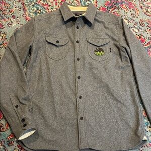Burton Gray Willow Wool Blend Shirt Jacket- Size Medium